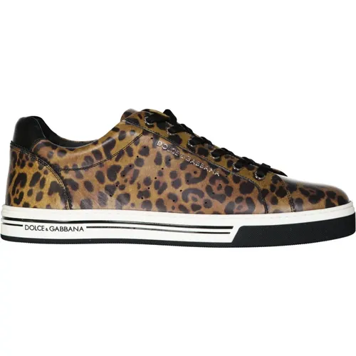 Premium Leather Sneakers for Men , male, Sizes: 6 UK, 7 UK, 5 UK, 8 UK - Dolce & Gabbana - Modalova