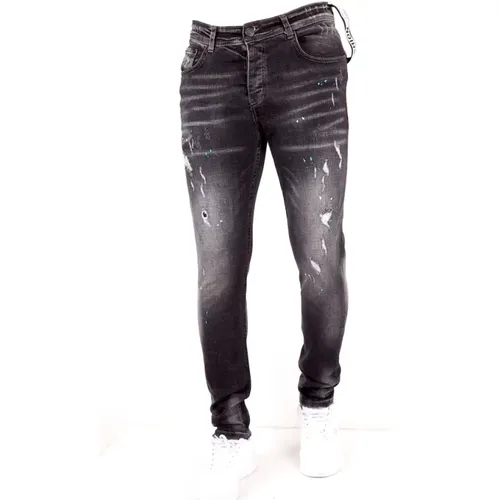 Slim Fit Jeans mit Distressed-Effekt - Dc-007 - True Rise - Modalova