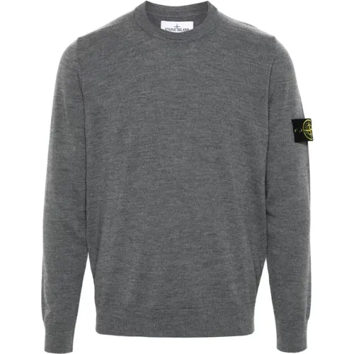 Grey Sweaters for Men , male, Sizes: 2XL - Stone Island - Modalova