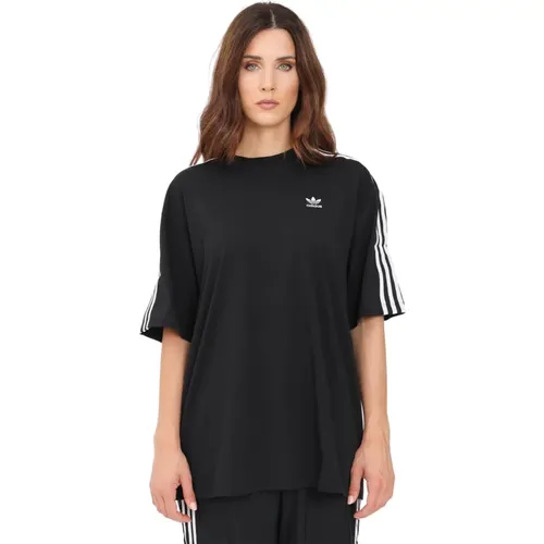 Schwarzes Sport-T-Shirt für Frauen , Damen, Größe: L - adidas Originals - Modalova