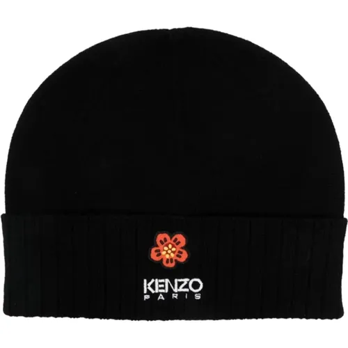 Schwarze Hüte für stilvolles Aussehen , Herren, Größe: ONE Size - Kenzo - Modalova