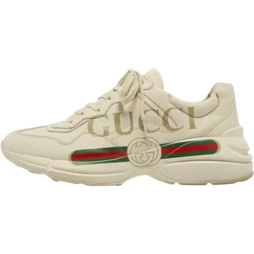 Pre-owned Leather sneakers , male, Sizes: 11 1/2 UK - Gucci Vintage - Modalova