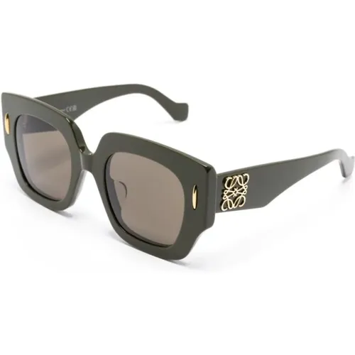 Grüne Sonnenbrille stilvoll für den täglichen Gebrauch , Damen, Größe: 50 MM - Loewe - Modalova