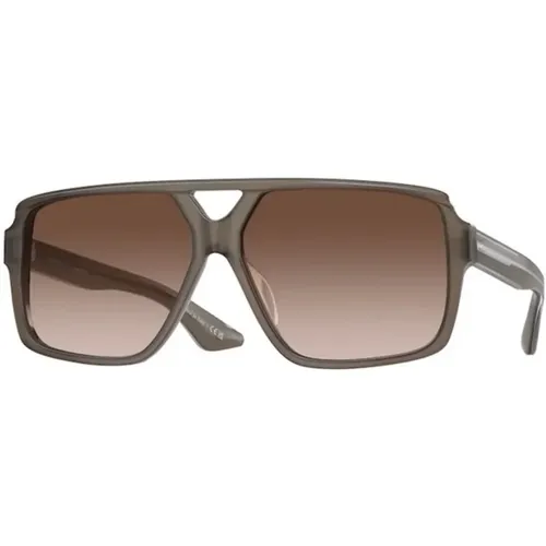 Frame Sunglasses with Ochre Gradient Lenses , male, Sizes: 60 MM - Oliver Peoples - Modalova