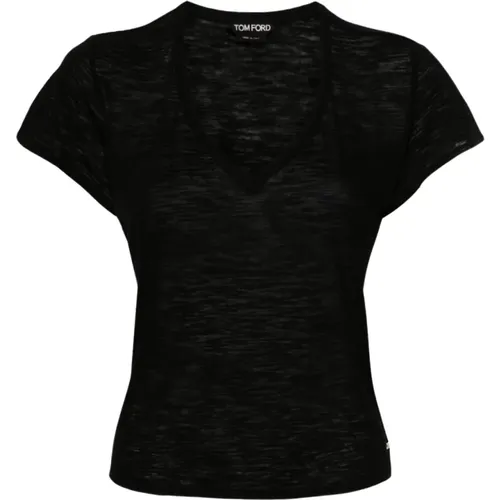Schwarze T-Shirts Polos für Frauen - Tom Ford - Modalova