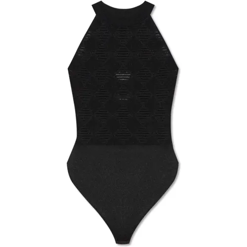 Bodysuit with geometric pattern , female, Sizes: XS, S - Balmain - Modalova