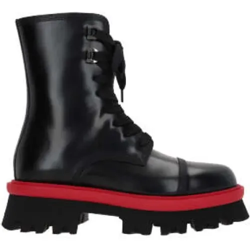 Leather Anfibio Boots , female, Sizes: 4 1/2 UK - Salvatore Ferragamo - Modalova