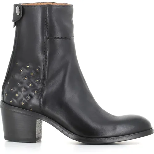 Leather Studded Ankle Boots , female, Sizes: 5 1/2 UK, 5 UK, 3 UK, 4 1/2 UK, 7 UK - Alberto Fasciani - Modalova