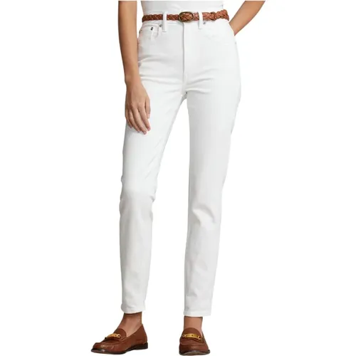High Rise Slim-Fit Trousers , female, Sizes: W25 - Polo Ralph Lauren - Modalova