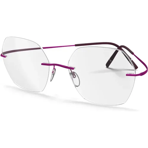Orchid Pink Eyewear Frames , unisex, Sizes: 54 MM - Silhouette - Modalova