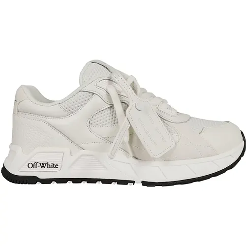 Off , Leather Kick Off Sneakers , male, Sizes: 6 UK, 8 UK - Off White - Modalova
