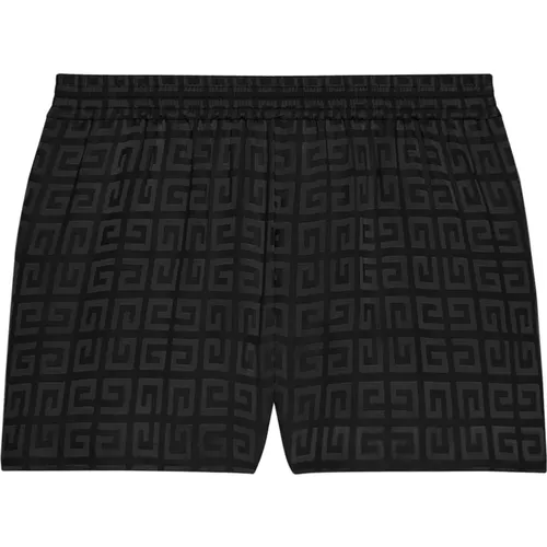 Schwarze Shorts mit All-over 4G Muster - Givenchy - Modalova