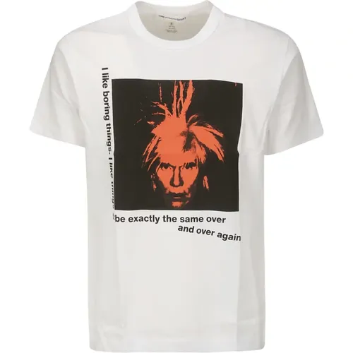 Cotton Jersey Plain T-Shirt Andy Warhol , male, Sizes: S, XL, L - Comme des Garçons - Modalova