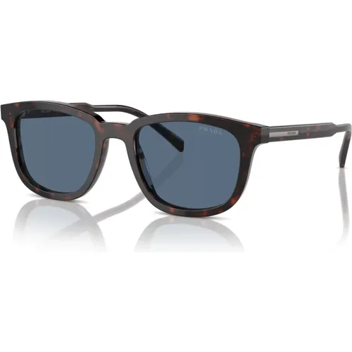 Radica Tortoise/Blue Sunglasses for Men , male, Sizes: 53 MM - Prada - Modalova