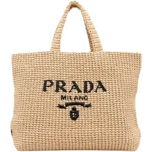 Pre-owned Raffia handbags , female, Sizes: ONE SIZE - Prada Vintage - Modalova