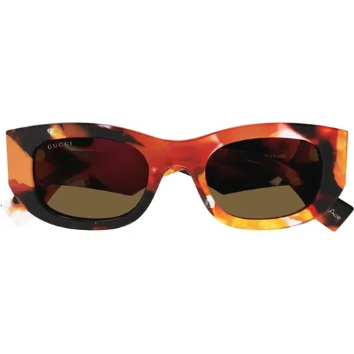 Yellow Orange Sunglasses for Women , female, Sizes: 51 MM - Gucci - Modalova