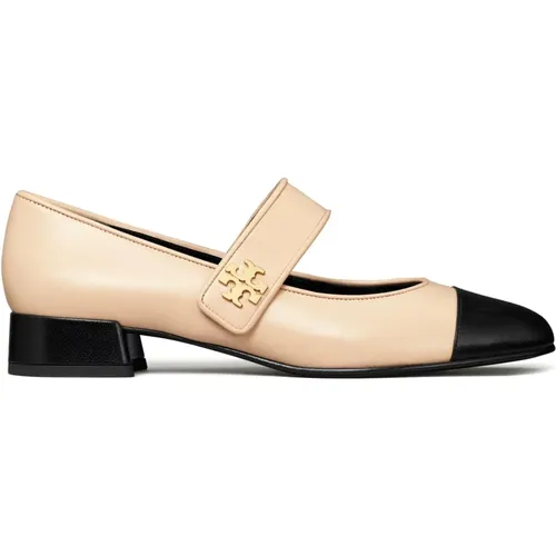 Rosa Flache Schuhe mit Dekorativem Knopf , Damen, Größe: 36 EU - TORY BURCH - Modalova