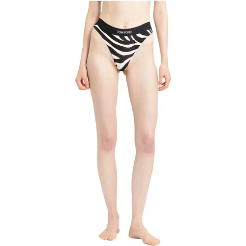 Zebra Print Thong Briefs , Damen, Größe: S - Tom Ford - Modalova