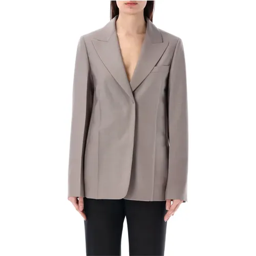 Tailored Deconstructed Ash Grey Jacket , female, Sizes: S - Fendi - Modalova