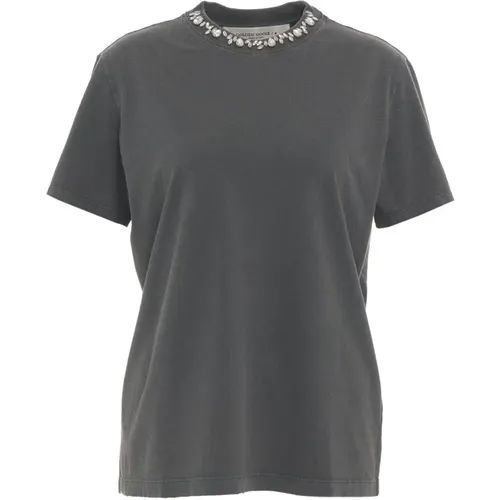 Graue T-Shirts & Polos Aw24 , Damen, Größe: XS - Golden Goose - Modalova