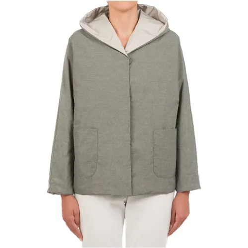 Mid Grey Jacket , female, Sizes: XS, S - Le Tricot Perugia - Modalova