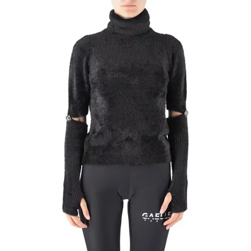 Pullover mit Kurzen Ärmeln und Schwarzen Handschuhen , Damen, Größe: XS - Gaëlle Paris - Modalova