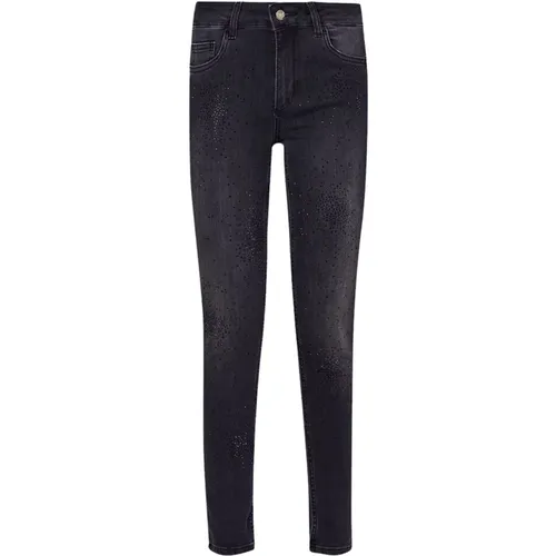 Skinny Jeans mit Strass , Damen, Größe: W25 - Liu Jo - Modalova