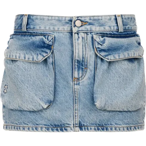 Denim Jeans Mini Skirt , female, Sizes: W25, W29, W26, W28 - Icon Denim - Modalova