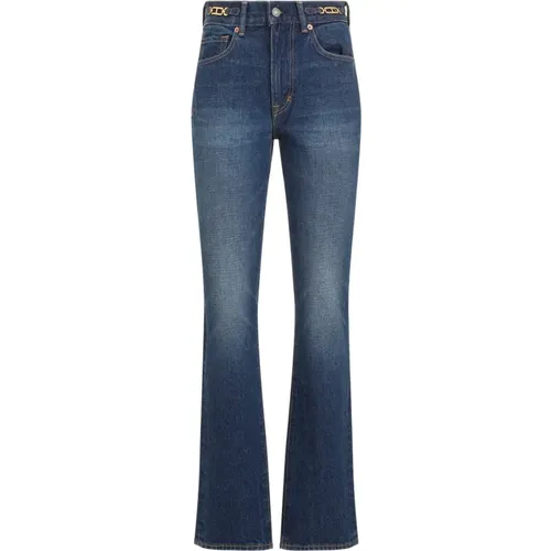 Blaue High-Waisted Straight Leg Jeans - Tom Ford - Modalova