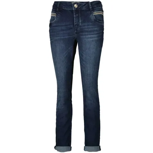 Stylish Slim-Fit Cropped Jeans , female, Sizes: W30, W27, W28, W29 - MOS MOSH - Modalova