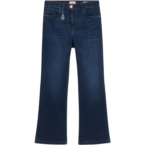 Umweltfreundliche Flare-Jeans mit Charme , Damen, Größe: L - Oltre - Modalova