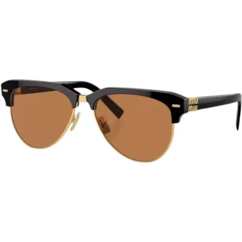 Stilvolle Schwarze Sonnenbrille - Miu Miu - Modalova