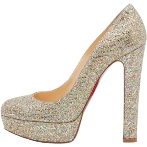 Pre-owned Fabric heels , female, Sizes: 5 1/2 UK - Christian Louboutin Pre-owned - Modalova