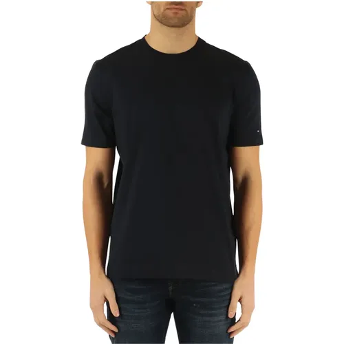 Mercerized Cotton T-shirt , male, Sizes: M, L, XL, S, 2XL - Tommy Hilfiger - Modalova