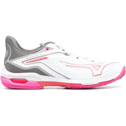 Pink Sneakers with Embossed Finish , female, Sizes: 3 1/2 UK, 4 1/2 UK, 7 1/2 UK, 2 UK, 4 UK, 8 UK, 2 1/2 UK - Mizuno - Modalova