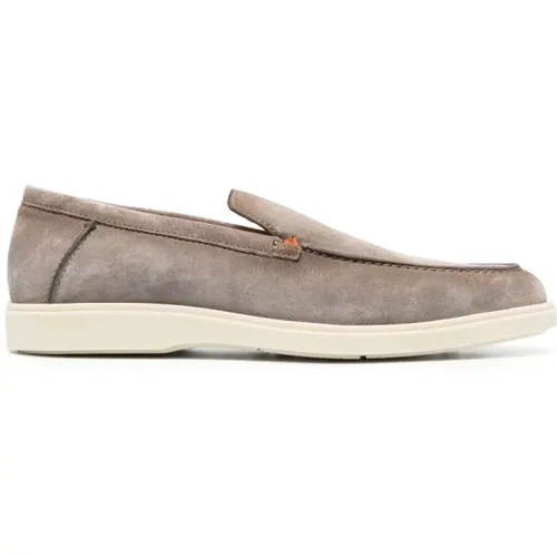 Leather loafers , male, Sizes: 10 UK, 7 UK, 9 UK, 8 1/2 UK, 7 1/2 UK - Santoni - Modalova