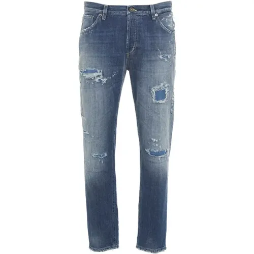 Destroyed Jeans mit Fünf Taschen , Herren, Größe: W32 - Dondup - Modalova