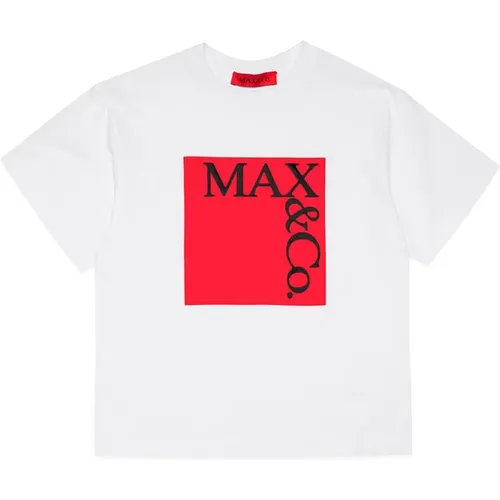 Baumwoll-T-Shirt mit Frontdruck - Max & Co - Modalova