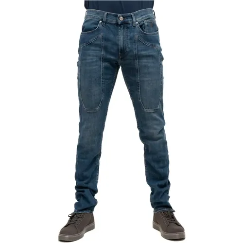 Slim Fit Jeans mit ikonischen Patches , Herren, Größe: W35 - Jeckerson - Modalova
