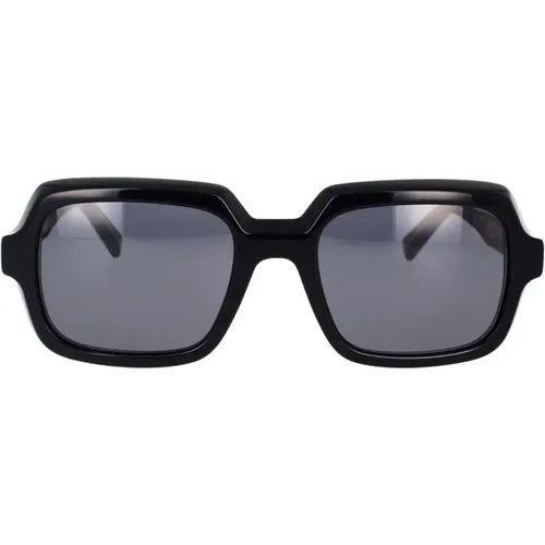 Quadratische Sonnenbrille mit schwarzem Rahmen und grauen Gläsern , unisex, Größe: 53 MM - Givenchy - Modalova
