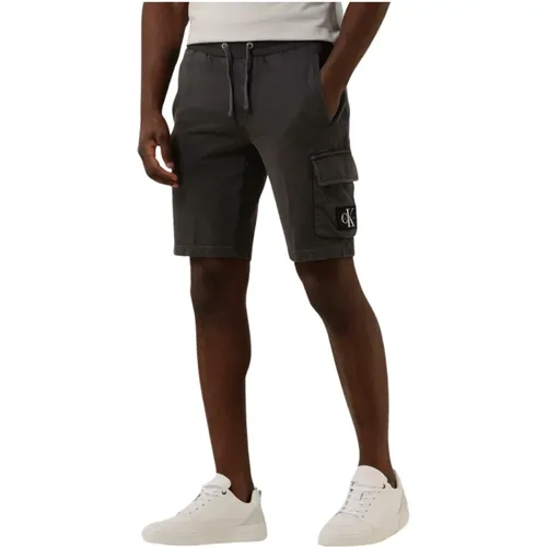 Gewaschene Badge Shorts für Herren - Calvin Klein - Modalova