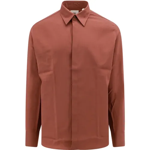 Wool Shirt with Hidden Closure , male, Sizes: L, M - PT Torino - Modalova