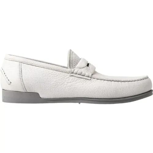 Light Leather Loafer Slip On Shoes , male, Sizes: 7 1/2 UK - Dolce & Gabbana - Modalova