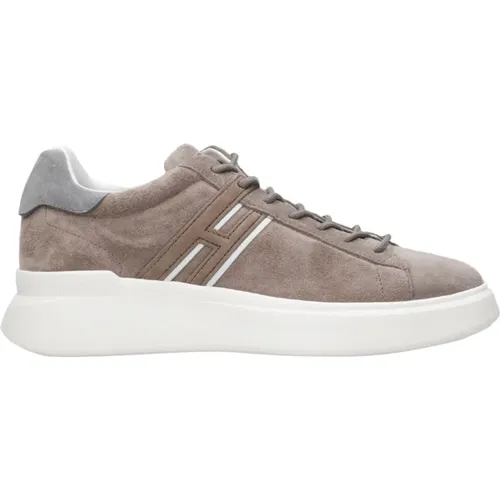 Graue Wildleder Sneakers , Herren, Größe: 39 1/2 EU - Hogan - Modalova