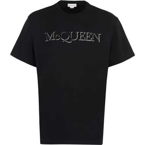 Cotton Logo Tee , male, Sizes: S - alexander mcqueen - Modalova