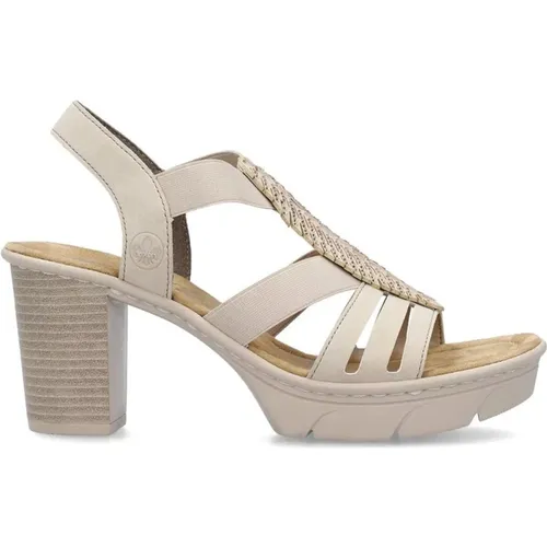 Casual Flache Sandalen Damen , Damen, Größe: 39 EU - Rieker - Modalova