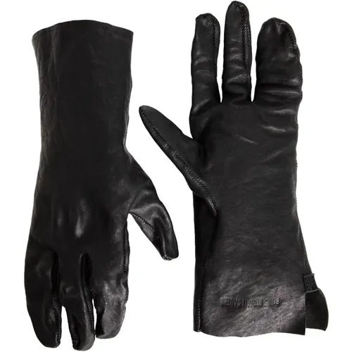 Kangaroo Leather Gloves with Logo , male, Sizes: S/M - Boris Bidjan Saberi - Modalova