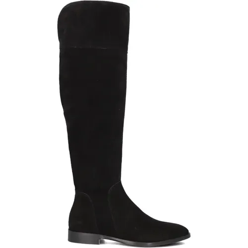 Schwarze Wildleder Stiefel für Damen - Stefano Lauran - Modalova