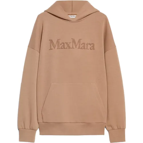 Sweater with Hood and Logo , female, Sizes: S, L, M, XS - Max Mara - Modalova