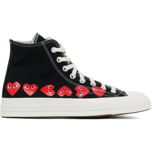 Schwarze Herz High Top Sneakers , Damen, Größe: 40 EU - Comme des Garçons - Modalova